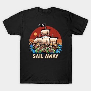 Sail away - retro styled sailing T-Shirt